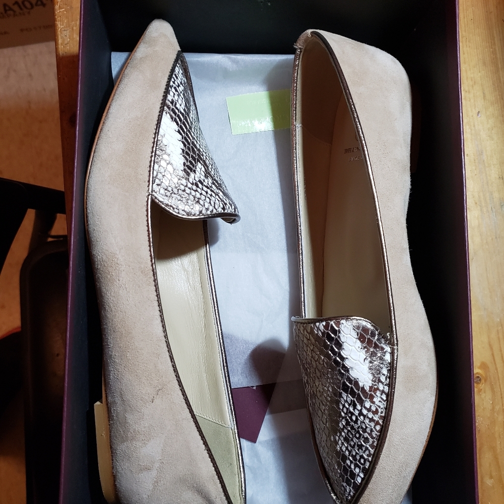 M by Bruno Magli Rebecca Metallic Snake Loafer
